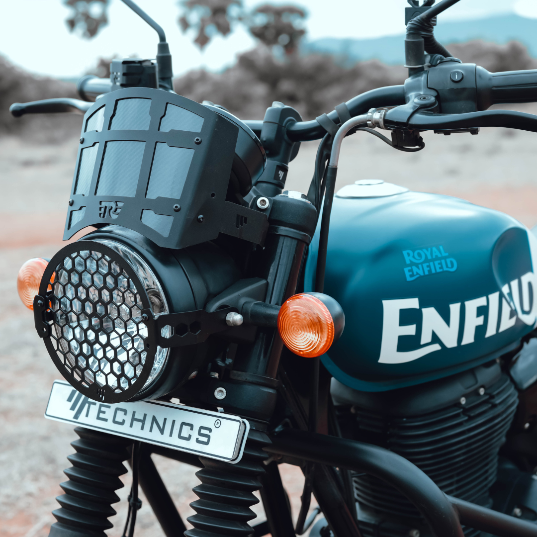 ROYAL ENFIELD HUNTER 350 METAL VISOR BLACK