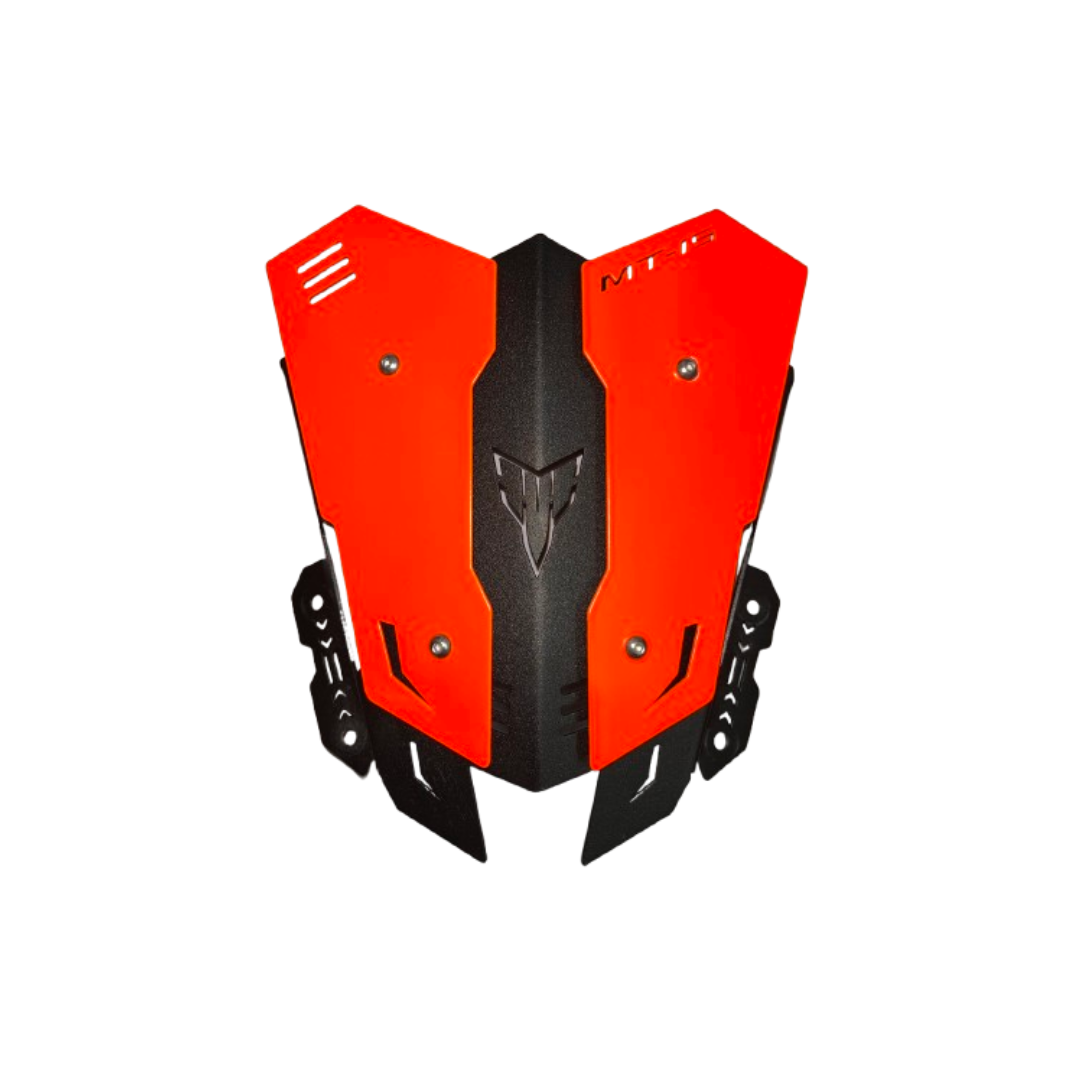 MT 15 RED METAL VISOR