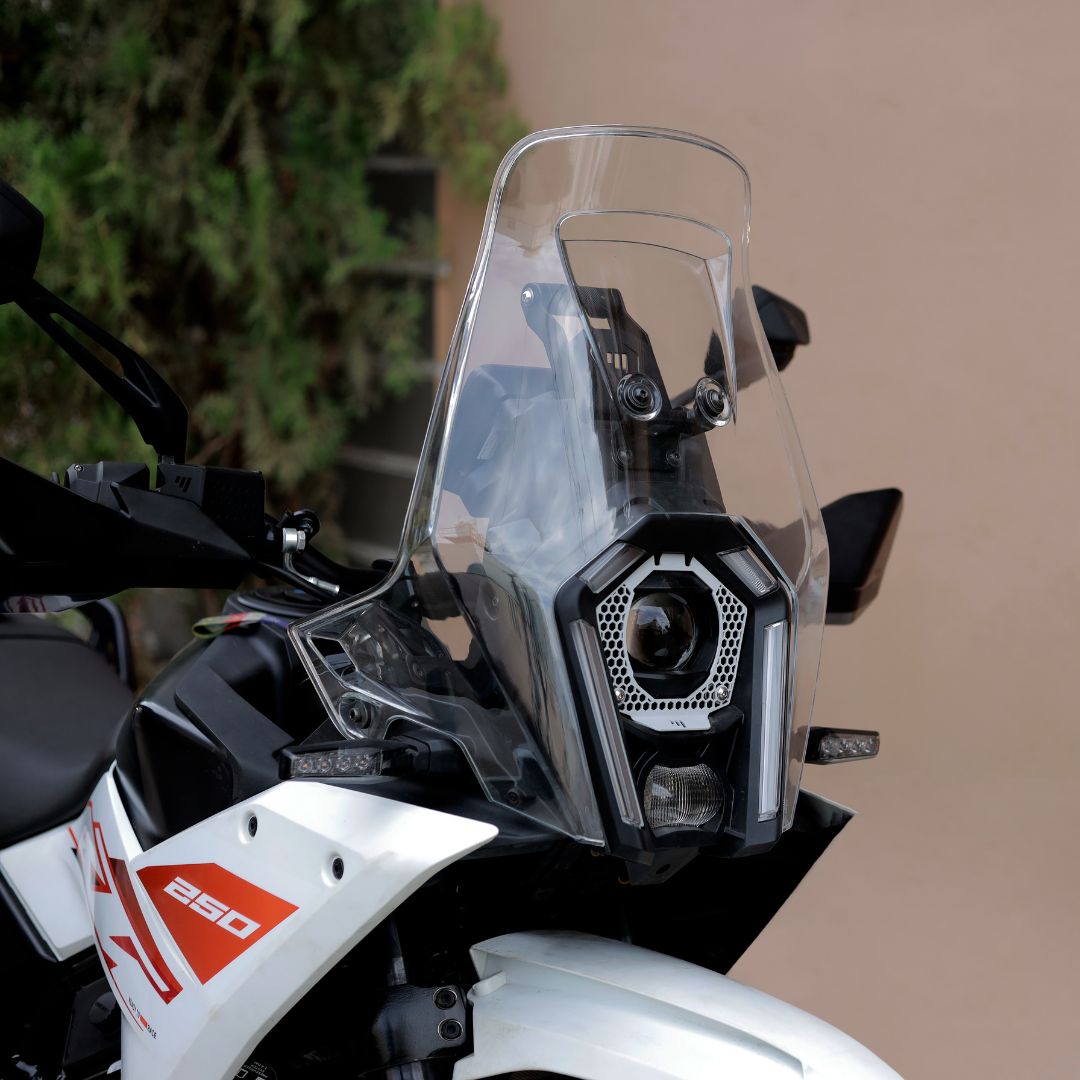 2025 adv 250/390 headlight grill cover silver 
