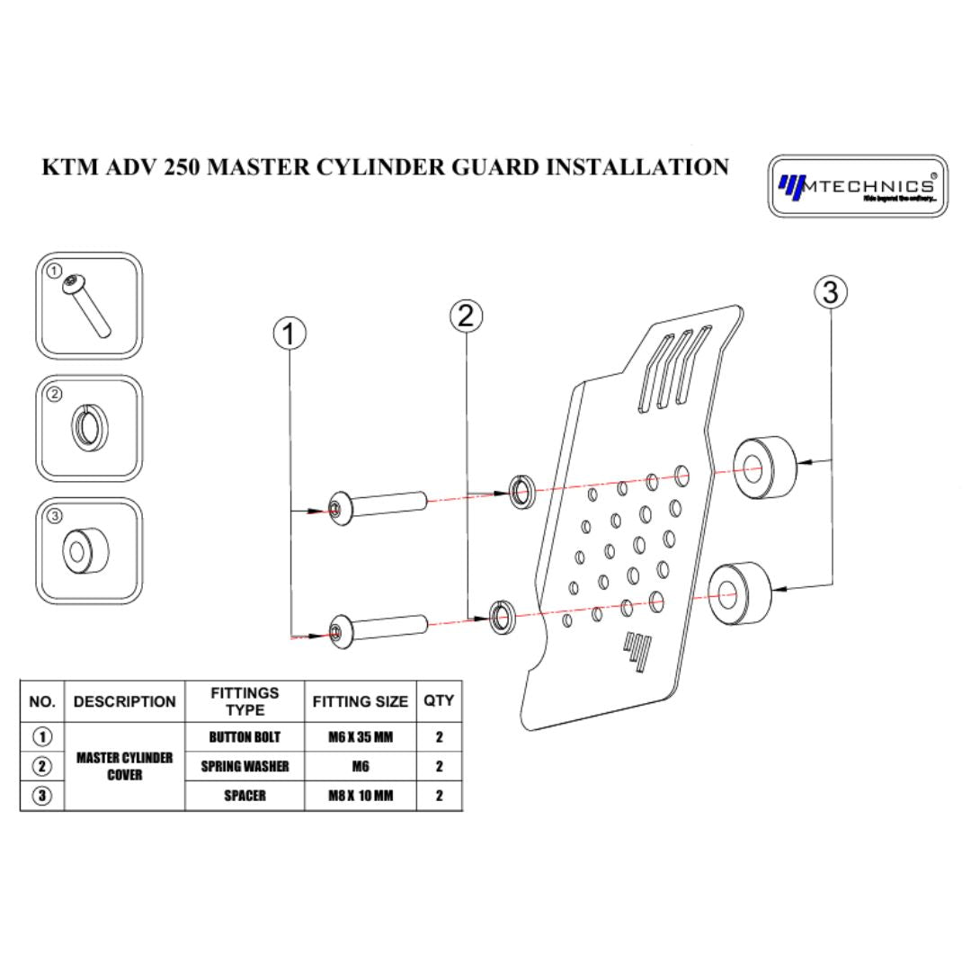 KTM 2025 ADV 250/390 MASTER CYLINDER GUARD 