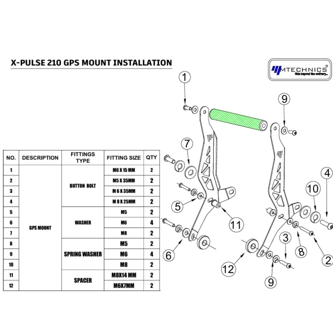 hero xpulse 210 gps mount 