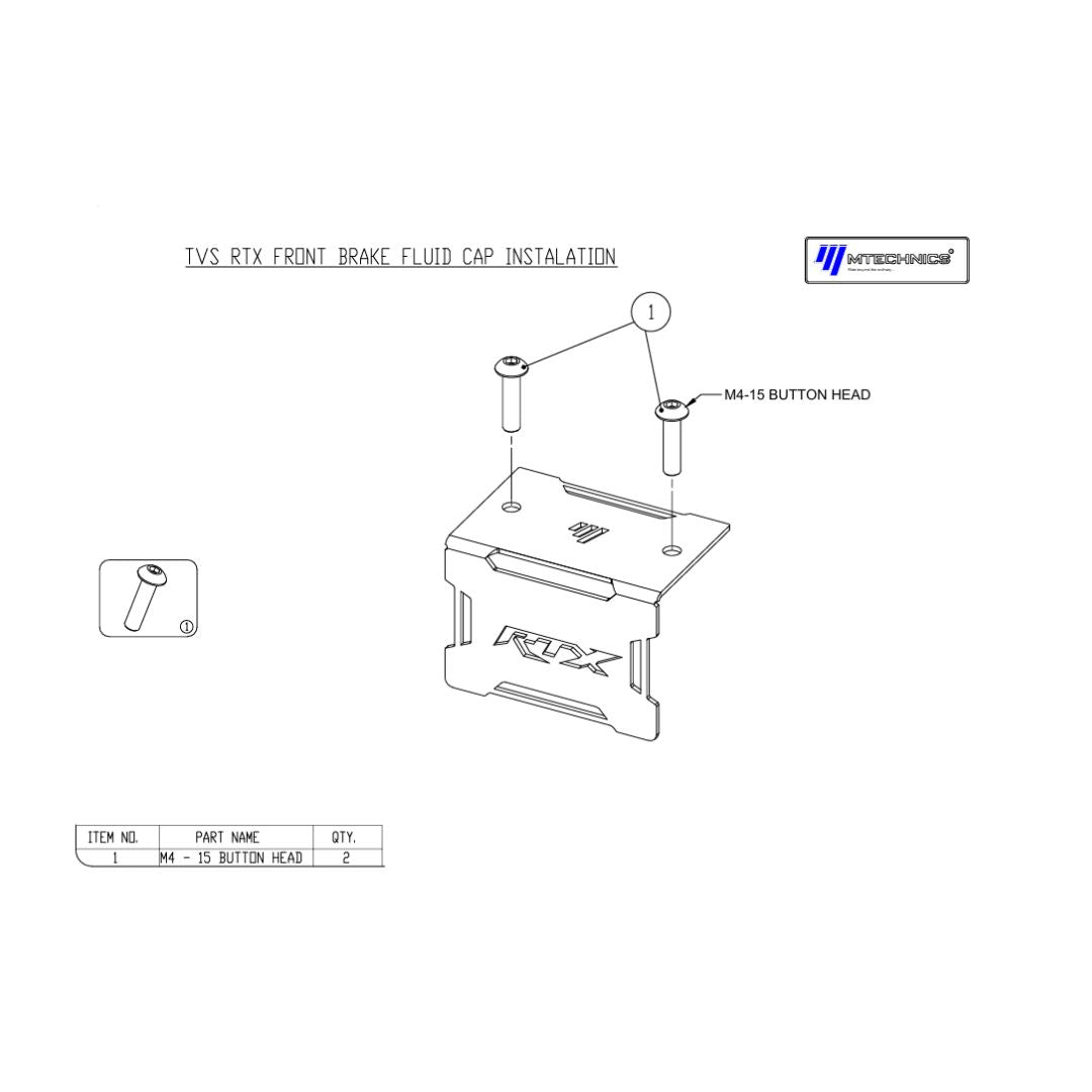 RTX300 FRONT DISC OIL CAP