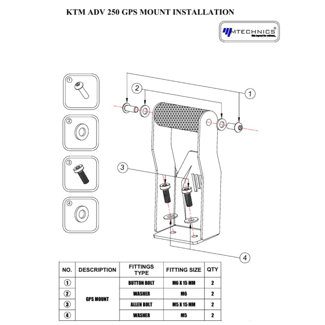 ADV  2025 250/390 GPS MOUNT