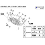 hunter headlight grill fitting