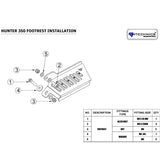 hunter 350 ladies footrest 