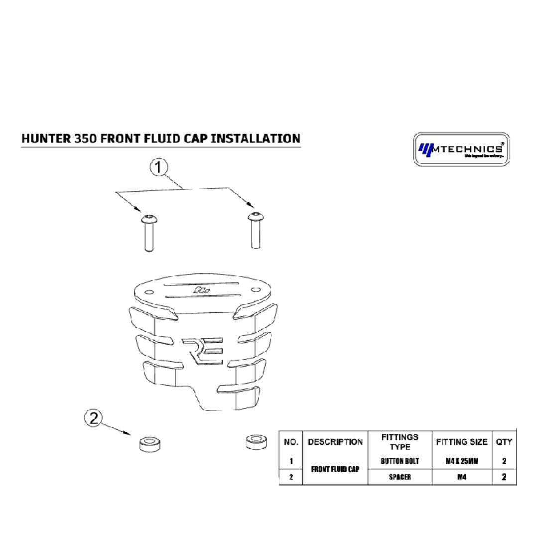 hunter front disc oil cap 
