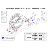 triumph headlight grill 